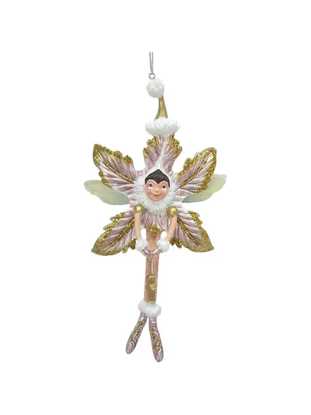 Fairy in Flower December Diamonds Ornament 6.5" Resin Christmas 79-81493 Fairies